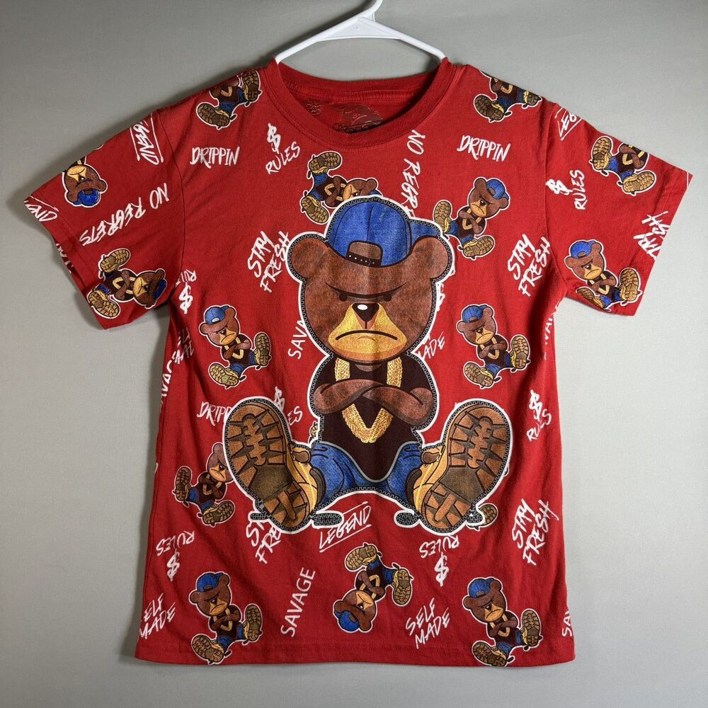 Fresh Laundry Angry Bear Savage Graphic T-Shirt sz Large Unisex Tee